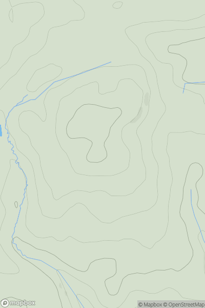 Thumbnail image for Rough Hill [Welsh Borders S] [SO524318] showing contour plot for surrounding peak